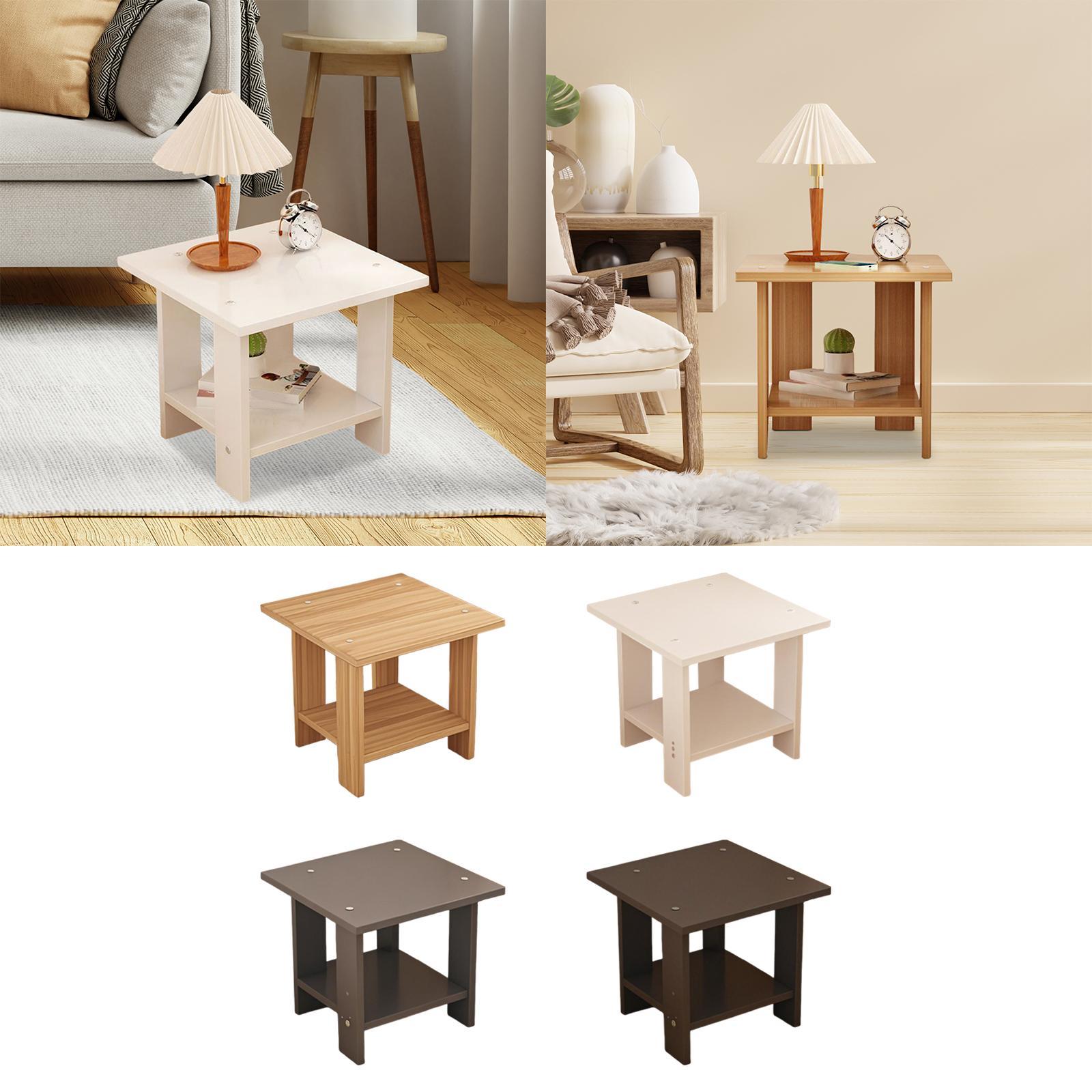 Wooden Double Layers Side Tabl - Desk Setup Maker บทวิจารณ์และราคา