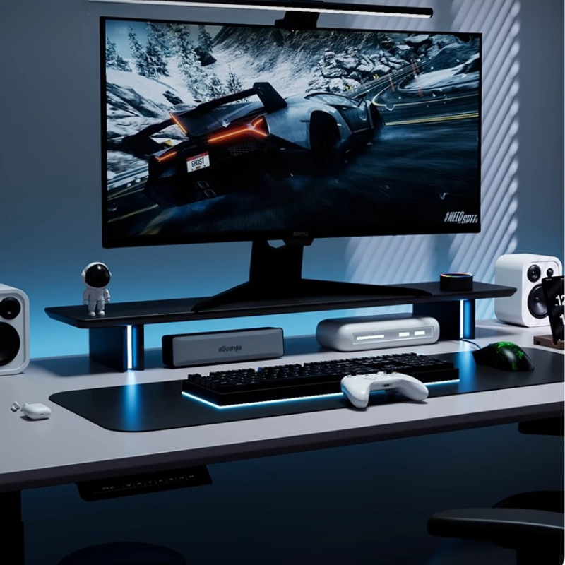RGB Monitor Stand Ergonomic Co - Desk Setup With Laptop And Monitor บทวิจารณ์และราคา