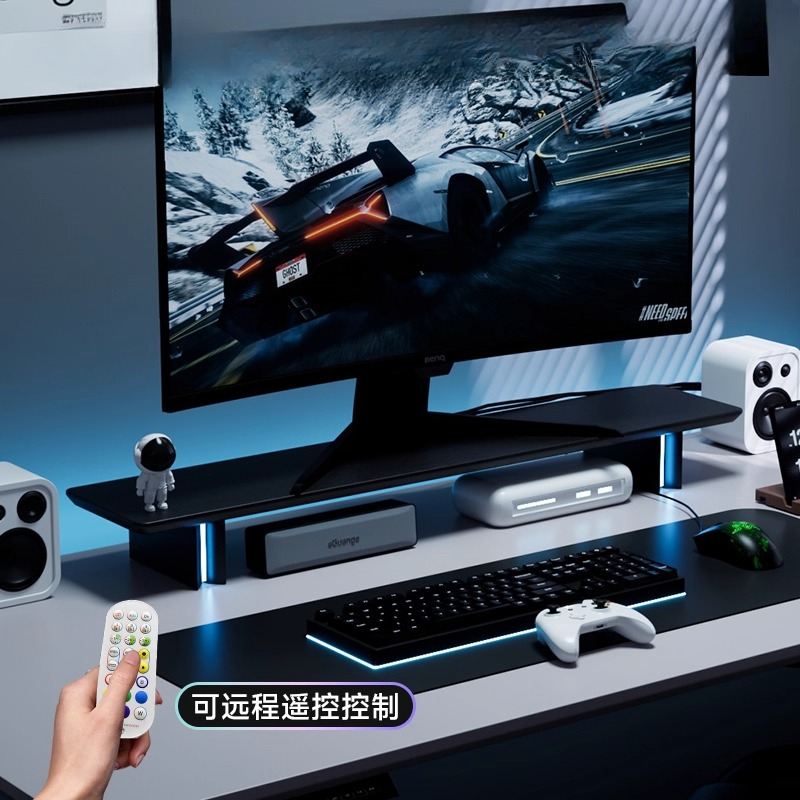 RGB Monitor Stand Ergonomic Co - Desk Setup With Laptop And Monitor บทวิจารณ์และราคา