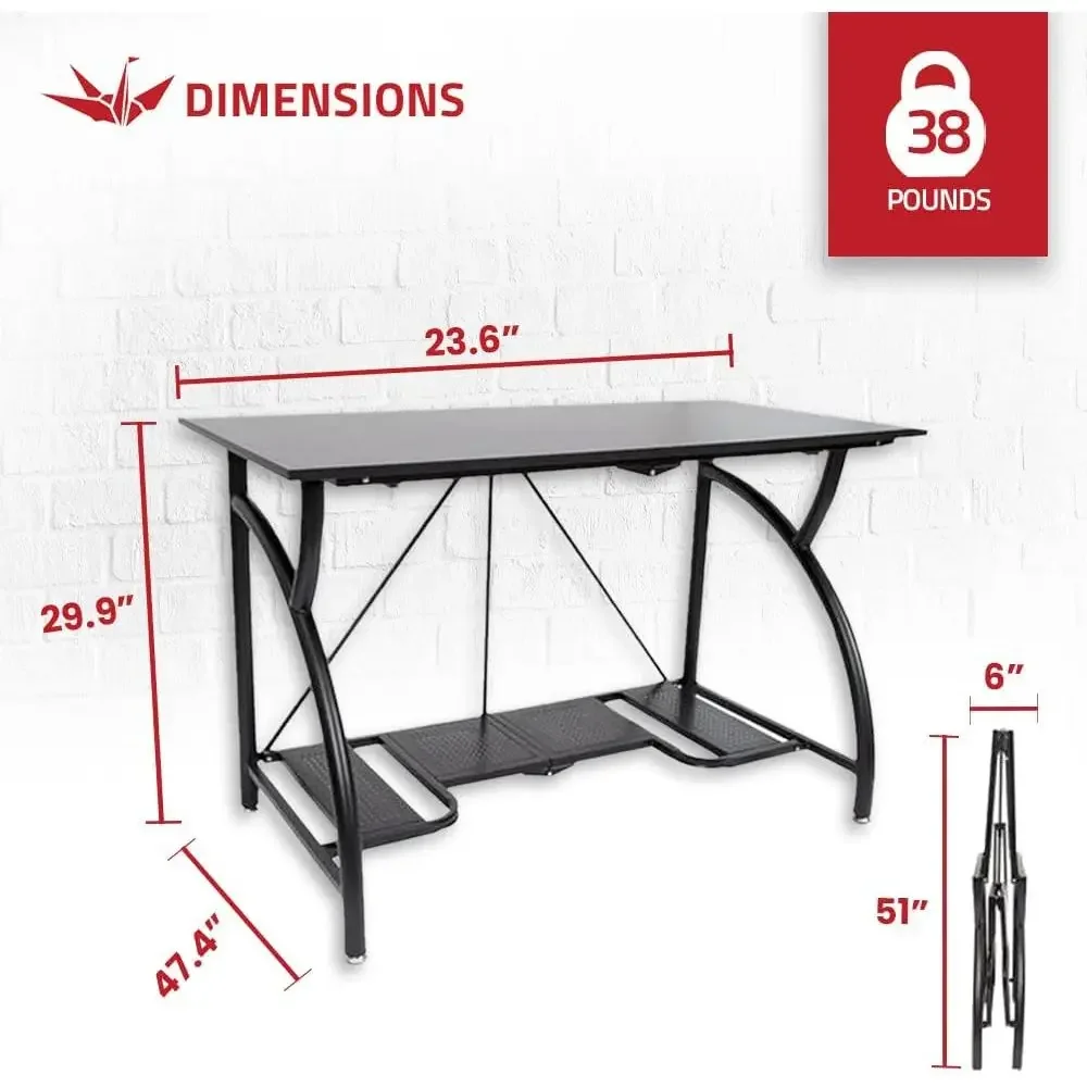 Space-Saving Foldable Desk for - Desk Setup With Laptop And Monitor บทวิจารณ์และราคา