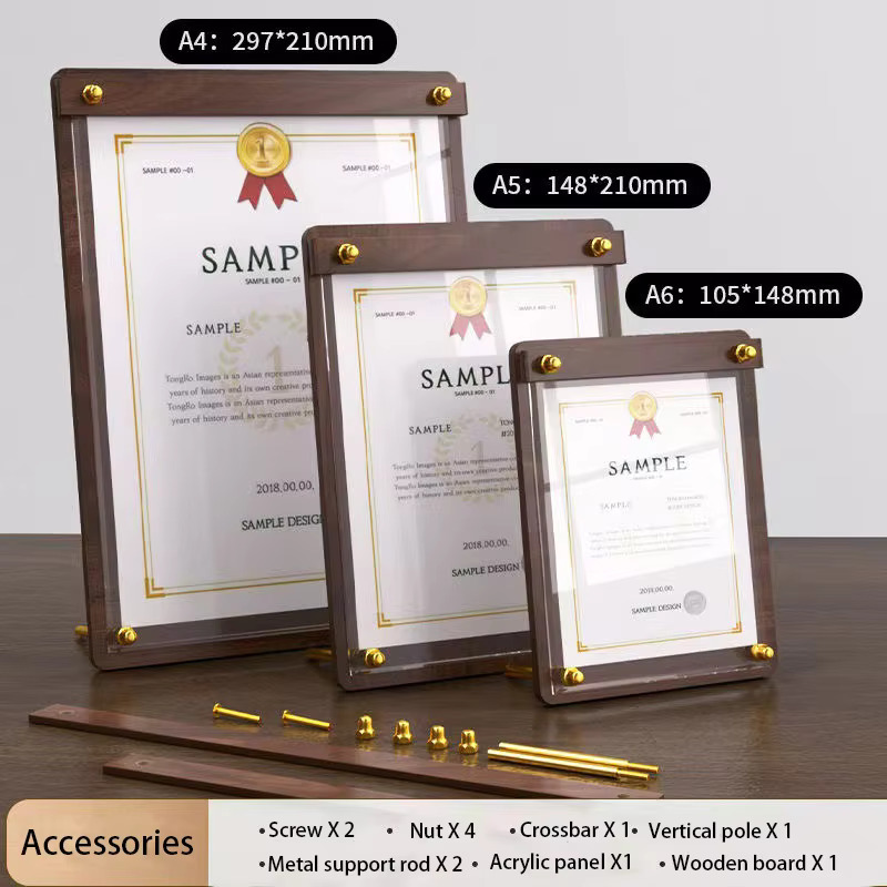 Custom A4/A5 Acrylic Wood Grai - Desk Setup Wood บทวิจารณ์และราคา
