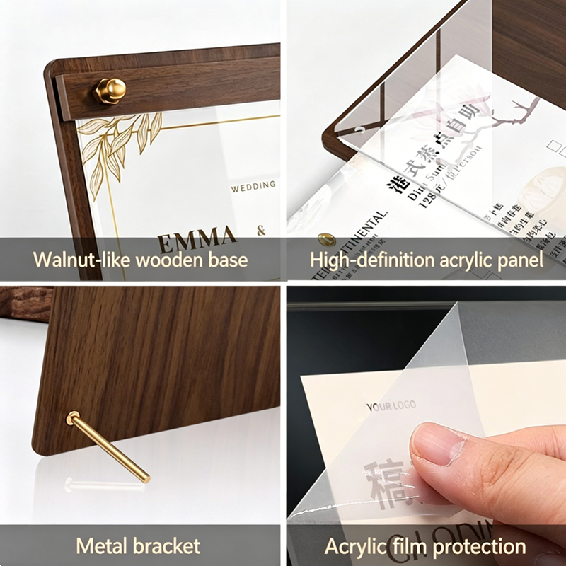 Custom A4/A5 Acrylic Wood Grai - Desk Setup Wood บทวิจารณ์และราคา