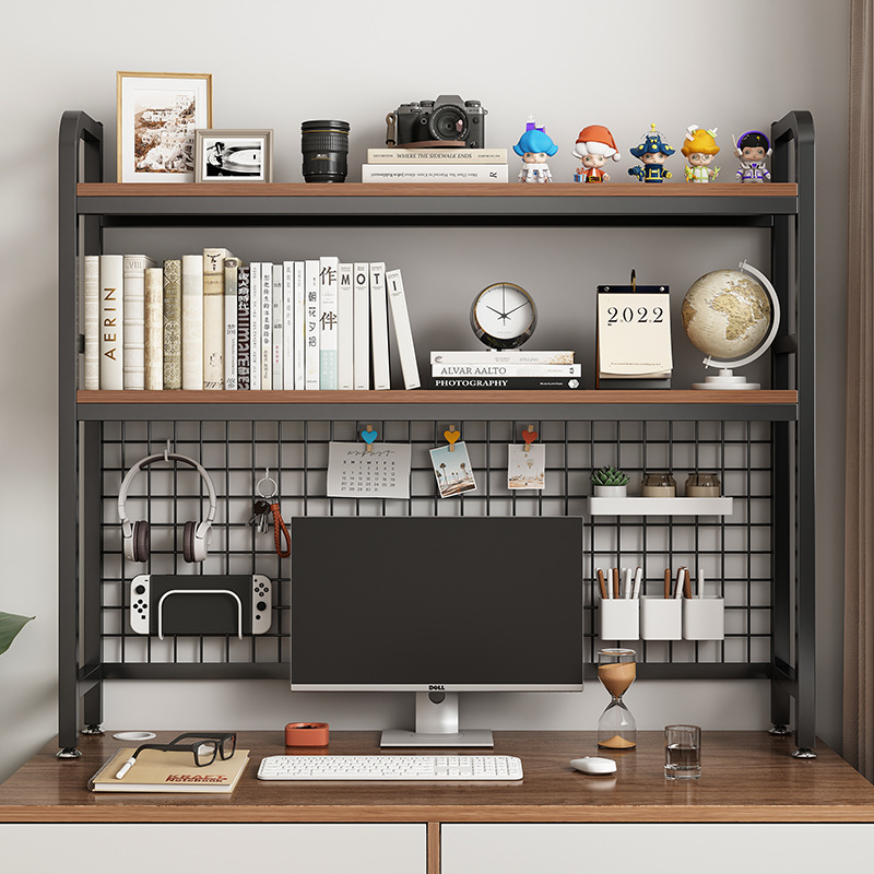 Bookshelf with Grid Desk Stora - Desk Setup Productivity บทวิจารณ์และราคา