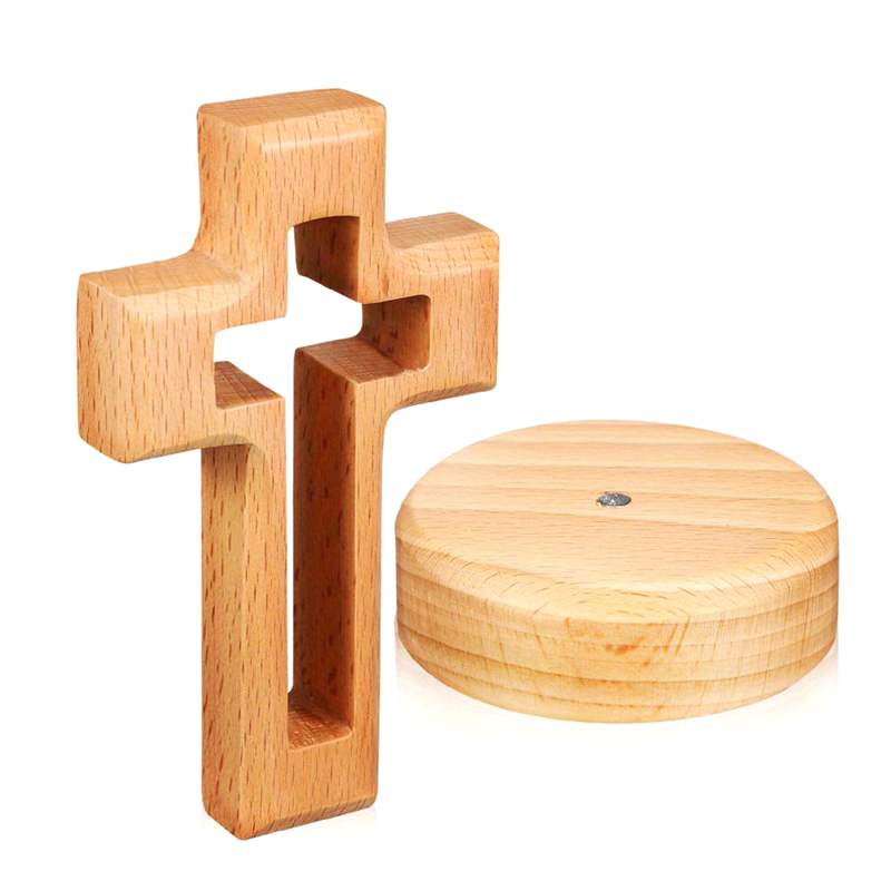 Cross Wood Crucifix Standing   - Desk Setup Wood บทวิจารณ์และราคา