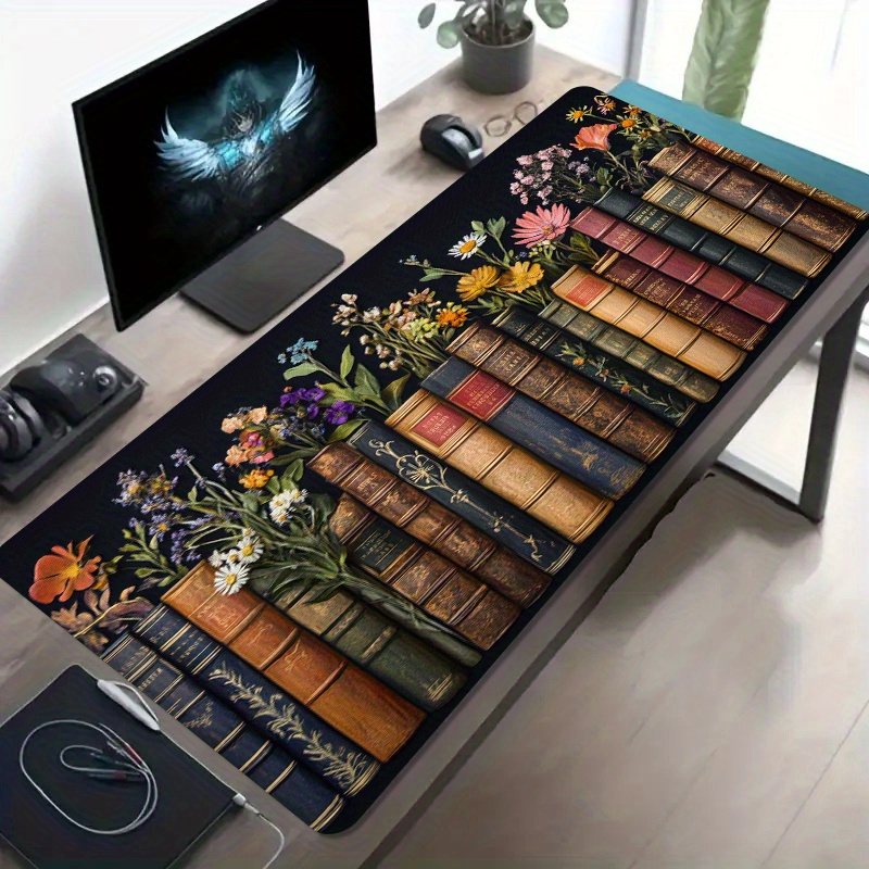 Large Gaming Mouse Pad Vintage - Desk Setup Books บทวิจารณ์และราคา