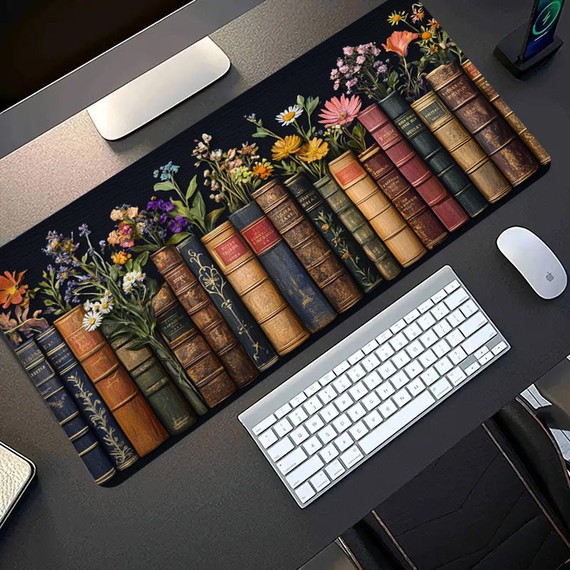 Large Gaming Mouse Pad Vintage - Desk Setup Books บทวิจารณ์และราคา
