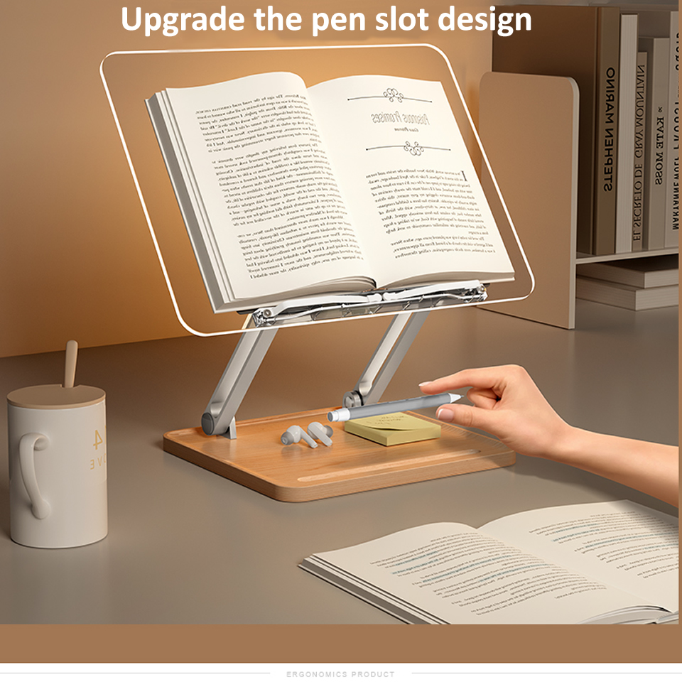 Wooden Reading Stand with ligh - Desk Setup Wood บทวิจารณ์และราคา