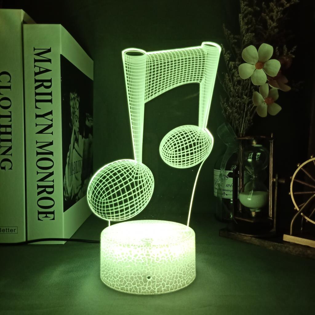 Musical Note LED Night Lamp Ac - Desk Setup Gifts บทวิจารณ์และราคา