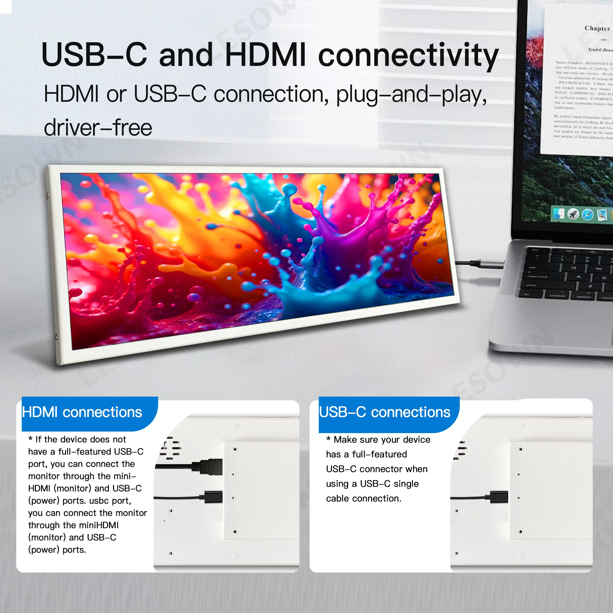 LESOWN 12.3 Inch VESA Mount Ba - Desk Setup One Monitor บทวิจารณ์และราคา