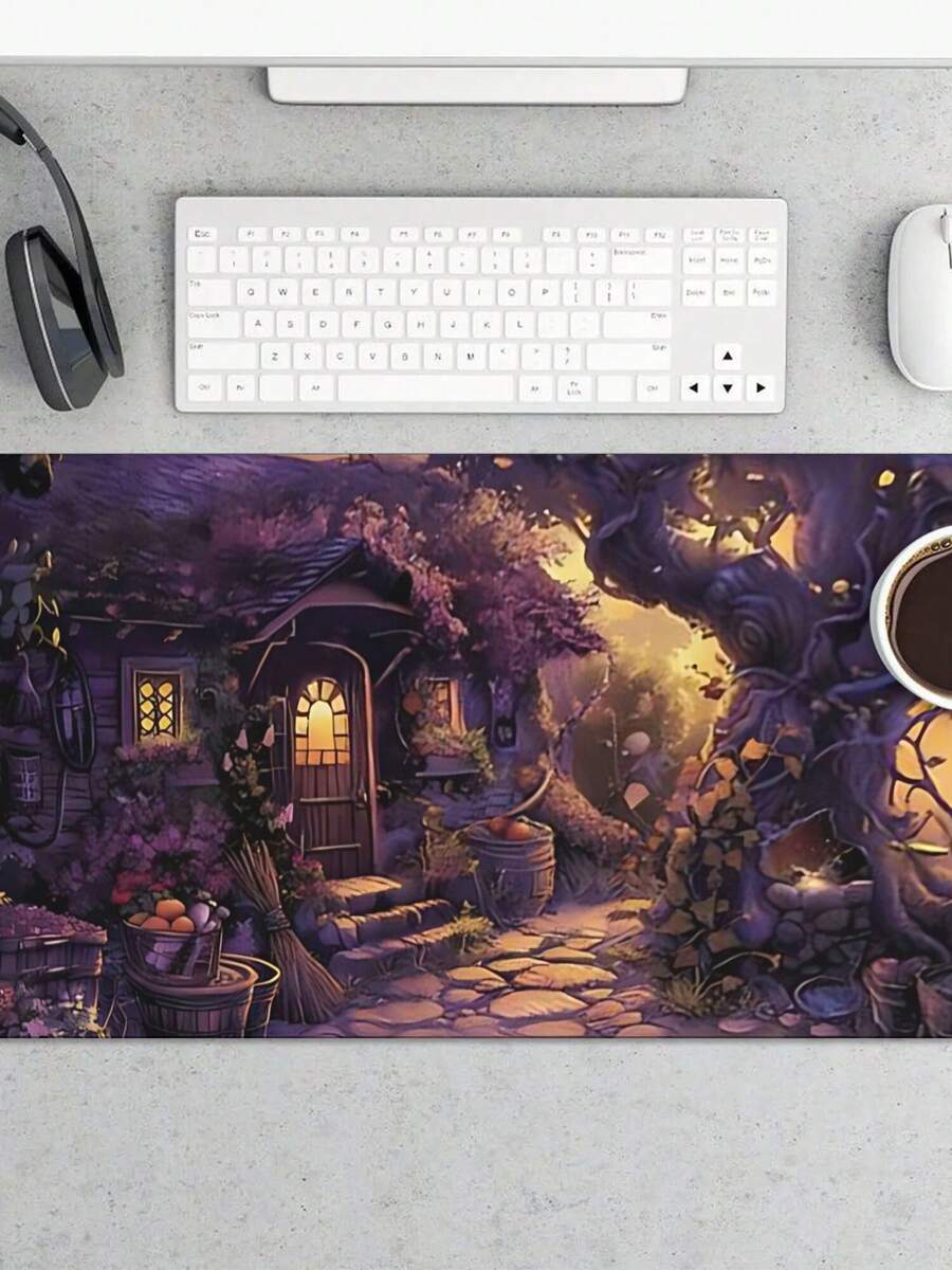 Large Gaming Mouse Pad With Fa - Work Desk Home Setup บทวิจารณ์และราคา