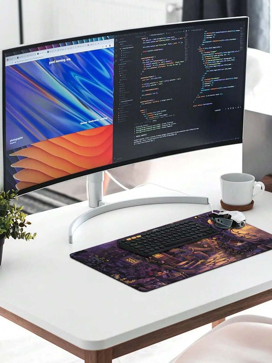 Large Gaming Mouse Pad With Fa - Work Desk Home Setup บทวิจารณ์และราคา