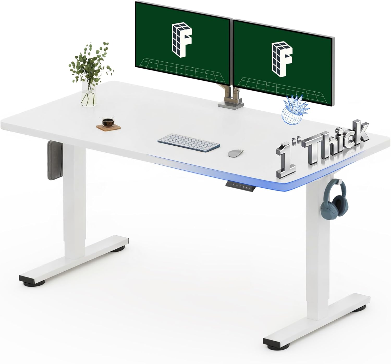 Electric Standing Desk 55 x 28 - Desk Setup One Monitor บทวิจารณ์และราคา