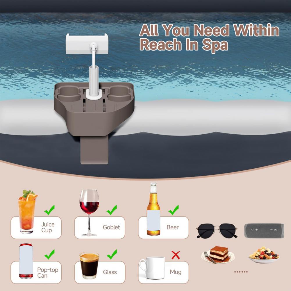 Adjustable Hot Tub Tray Table  - Desk Setup Essentials บทวิจารณ์และราคา