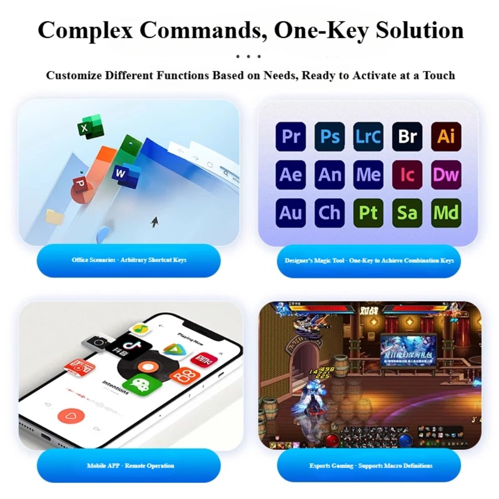 MK424Pro 4-Key Wireles Mini Ke - Desk Setup Programmer บทวิจารณ์และราคา