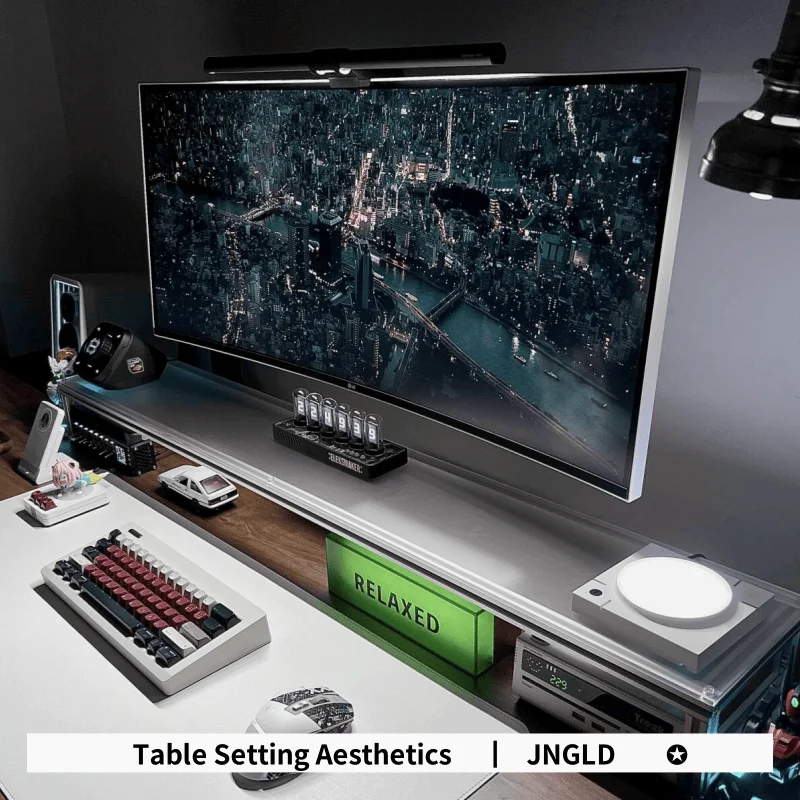Aluminum Monitor Stand Acrylic - Desk Setup With Laptop And Monitor บทวิจารณ์และราคา