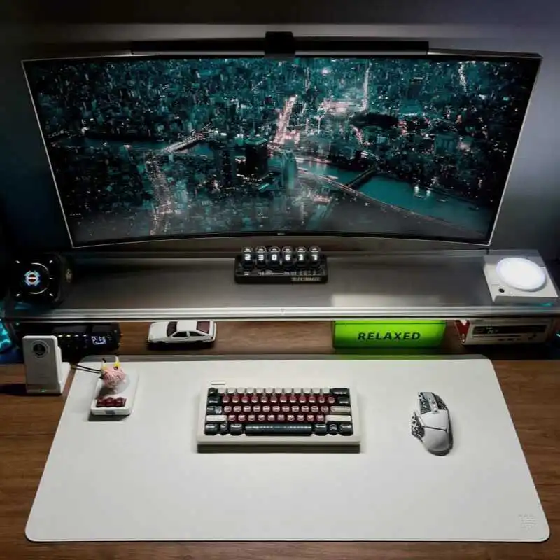 Aluminum Monitor Stand Acrylic - Desk Setup With Laptop And Monitor บทวิจารณ์และราคา