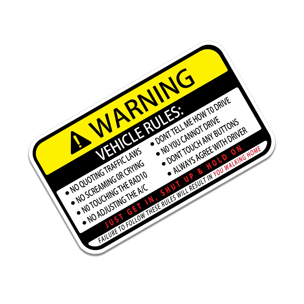 13x7.7cm Warning Words Car Sti - Desk Setup Maker บทวิจารณ์และราคา