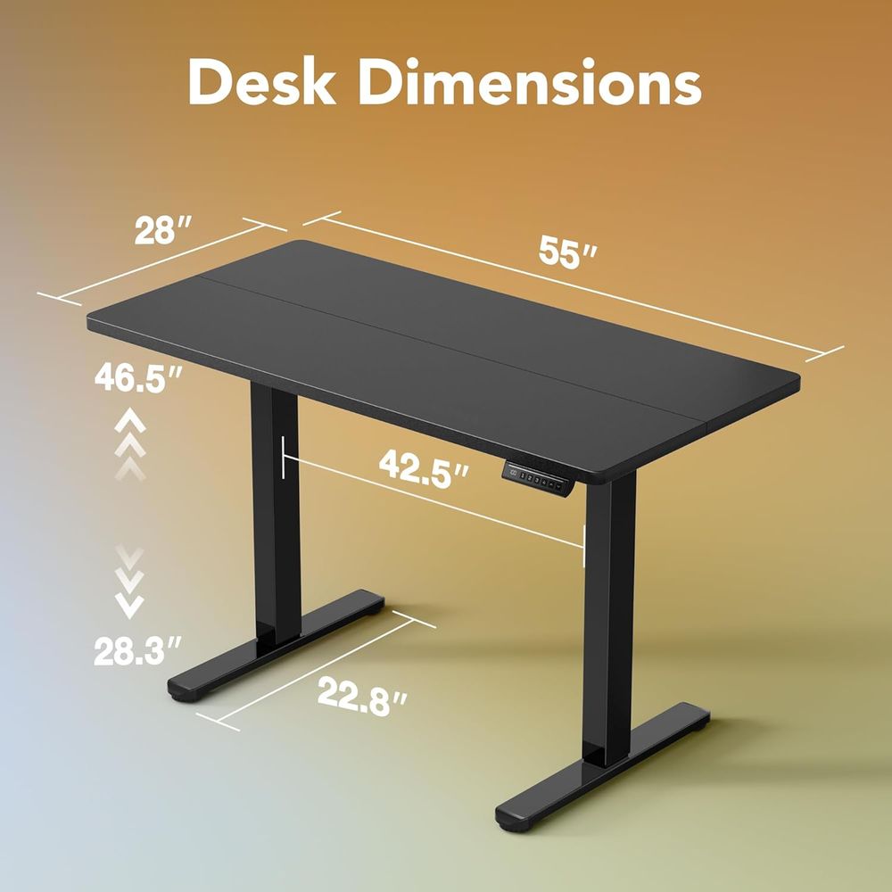 55 x 28 inch Electric Standing - Work Desk Home Setup บทวิจารณ์และราคา