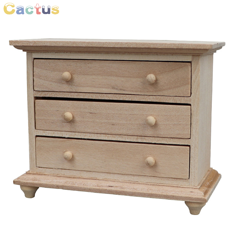 1:12 Dollhouse Miniature Wood  - Desk Setup Wood บทวิจารณ์และราคา