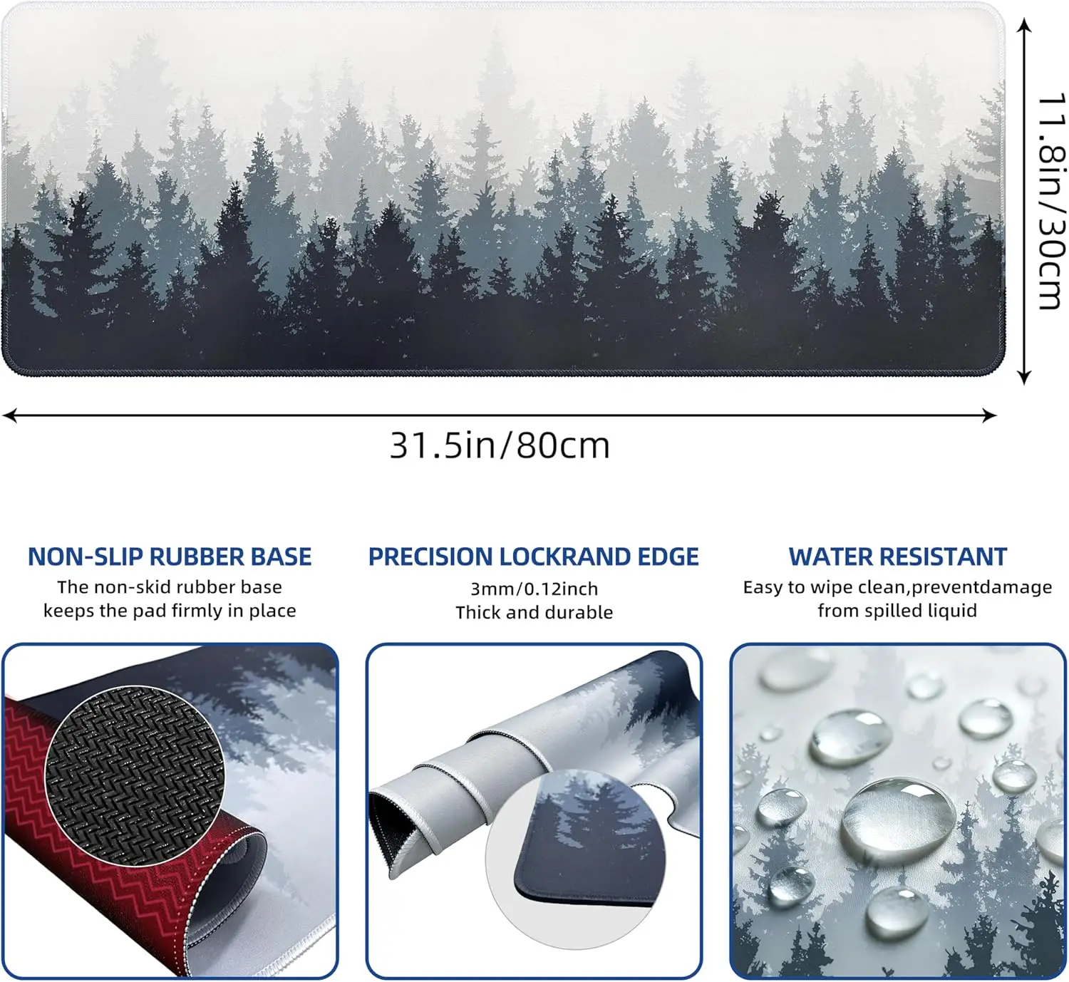 Forest Pattern Gaming Mouse Pa - Rubber Mat Desk บทวิจารณ์และราคา