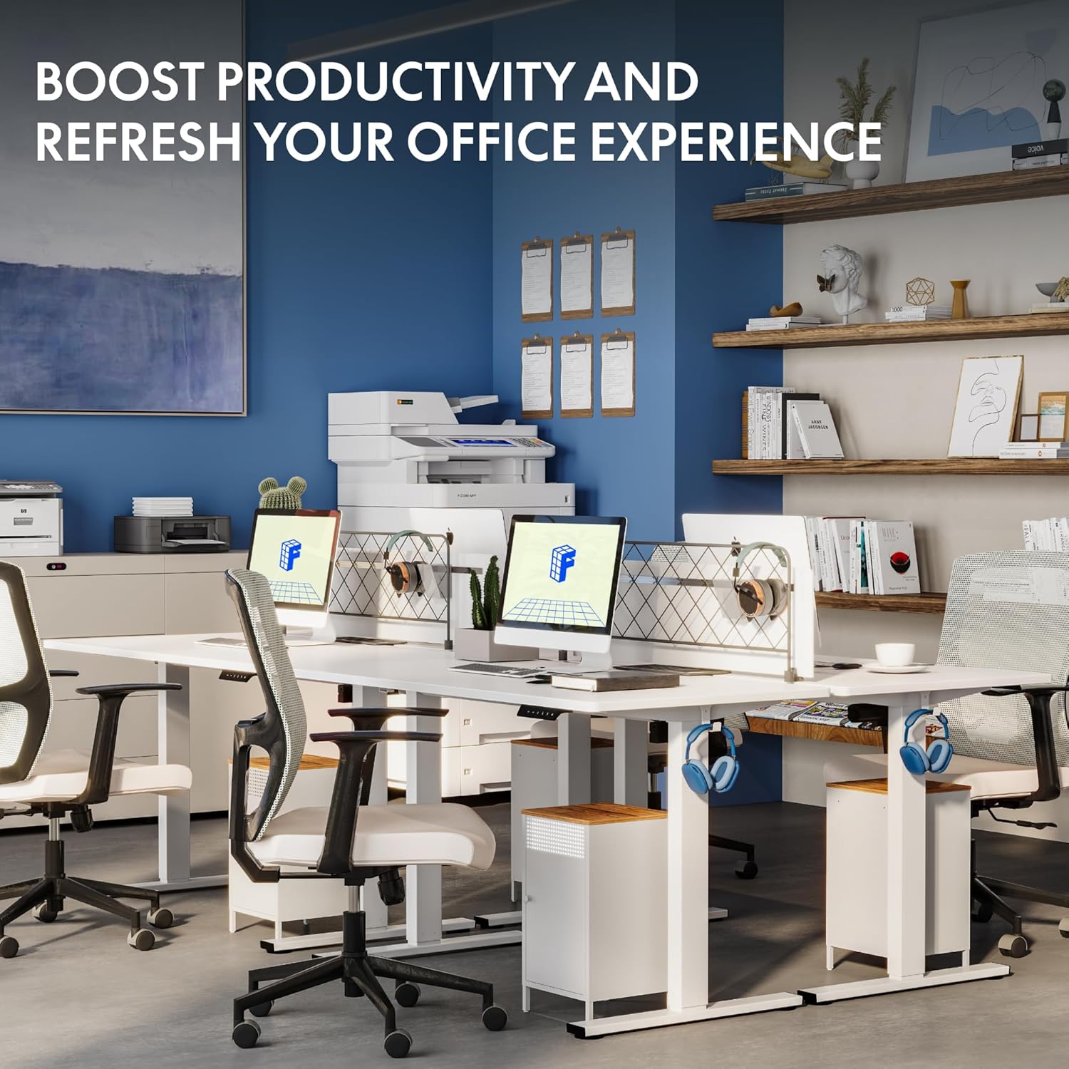 Electric Standing Desk 48 x 30 - Desk Setup One Monitor บทวิจารณ์และราคา
