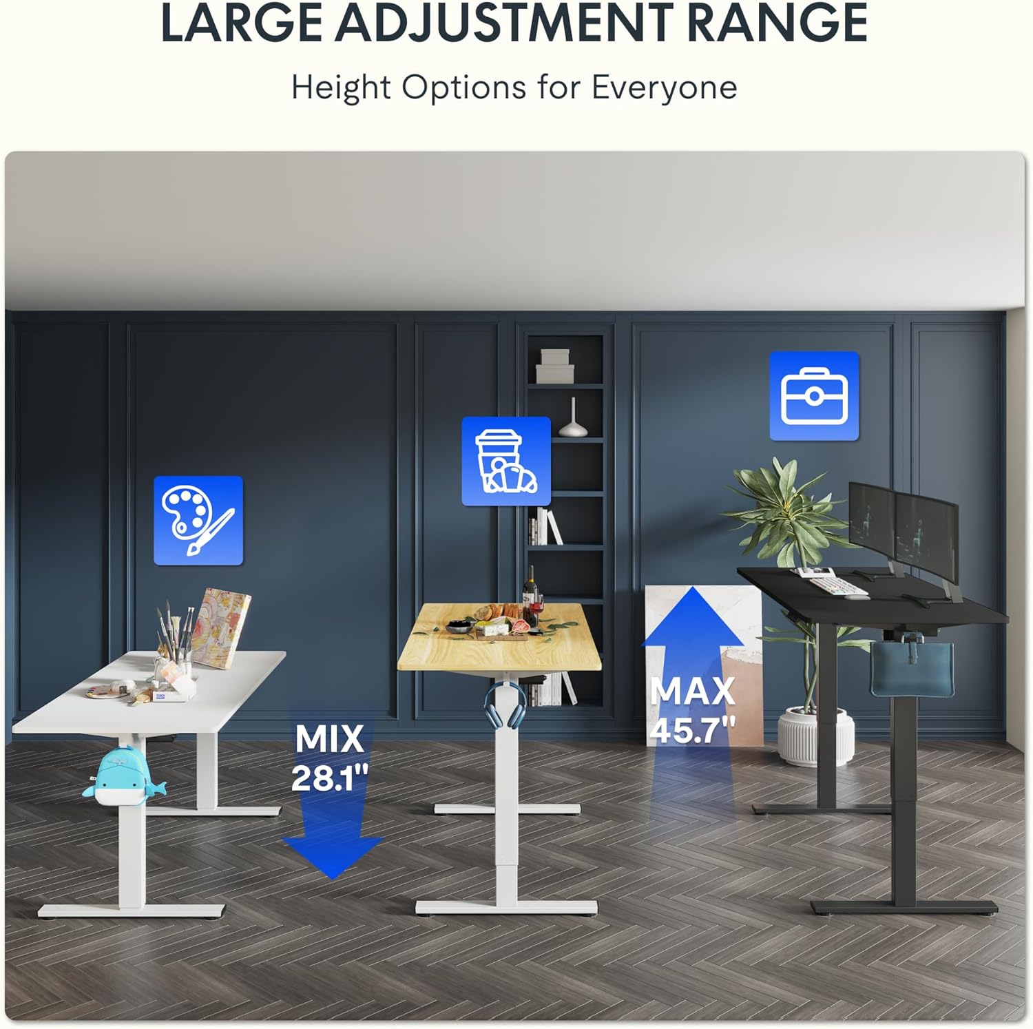 Electric Standing Desk 48 x 30 - Desk Setup One Monitor บทวิจารณ์และราคา