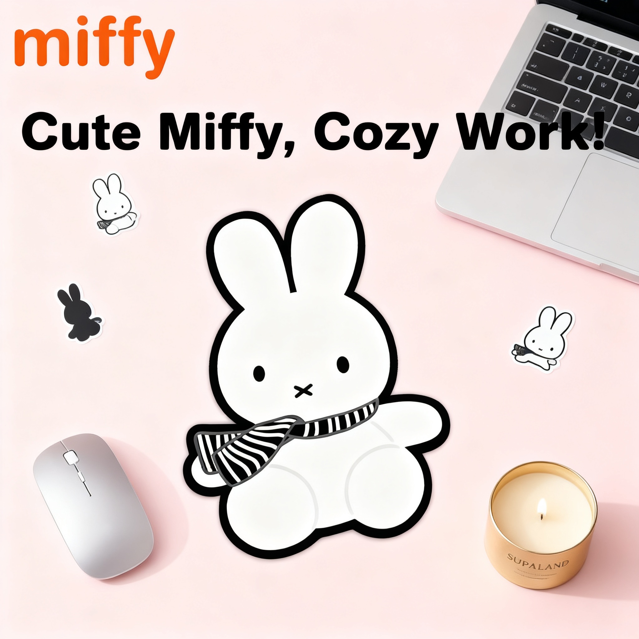 Miffy Kawaii Cartoon Rabbit Mo - Desk Setup Girl บทวิจารณ์และราคา