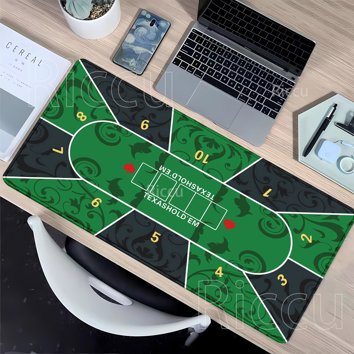 Mousepad Texas Hold’em poker R - Rubber Mat Desk บทวิจารณ์และราคา