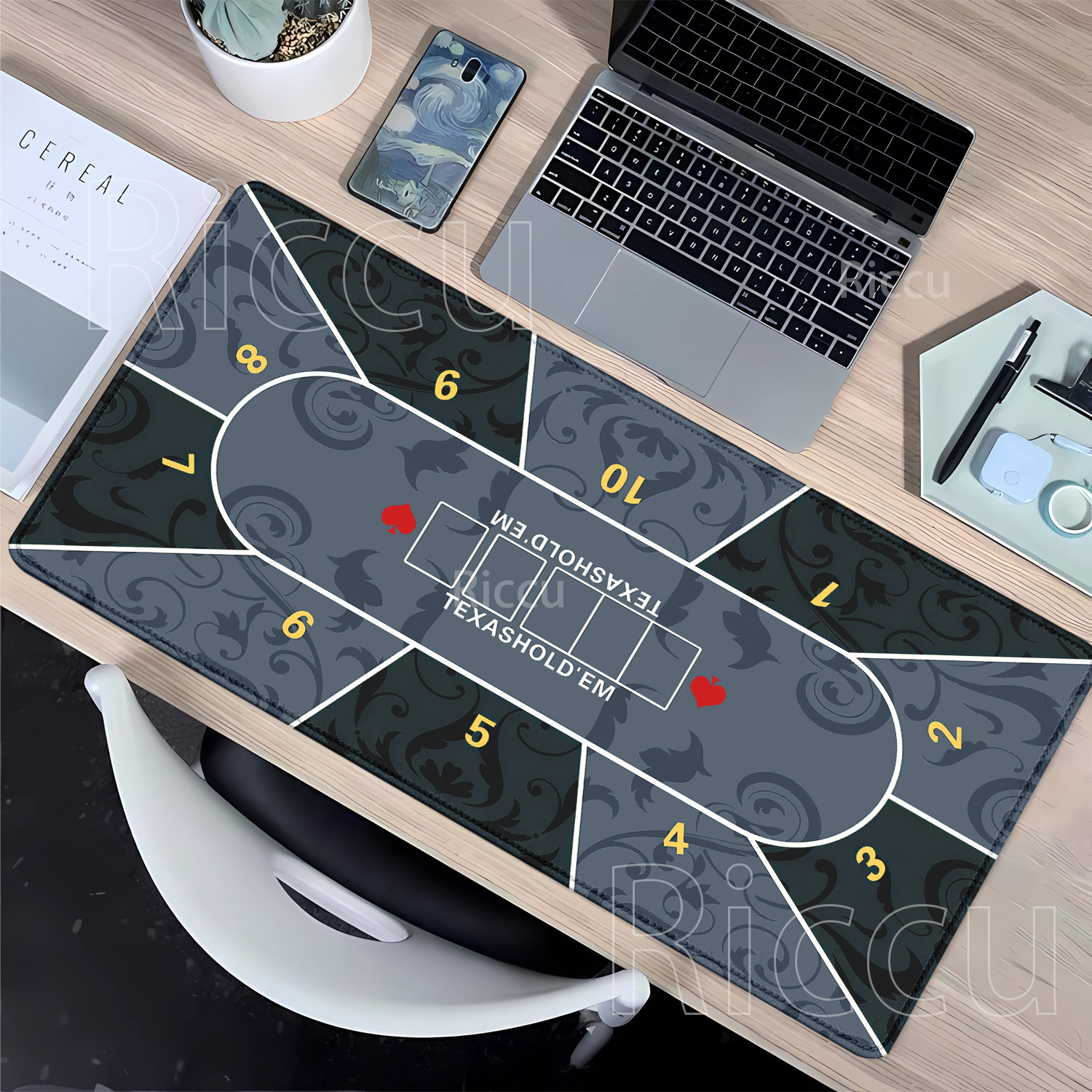 Mousepad Texas Hold’em poker R - Rubber Mat Desk บทวิจารณ์และราคา
