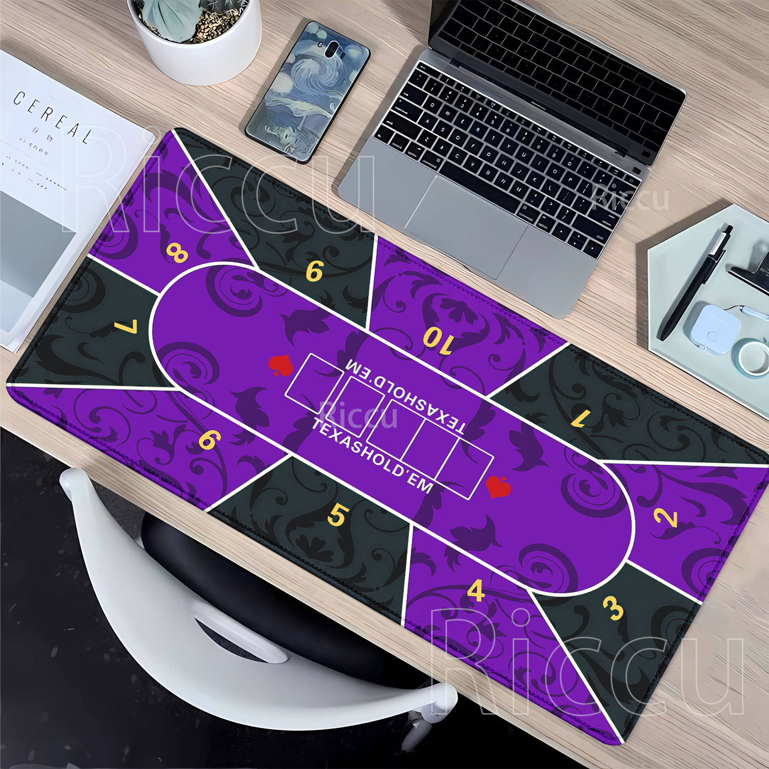 Mousepad Texas Hold’em poker R - Rubber Mat Desk บทวิจารณ์และราคา